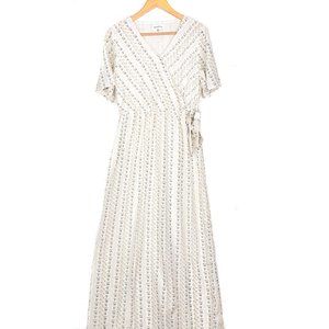 Wren + Ivory Boho Ivory Wrap Front Maternity Dress